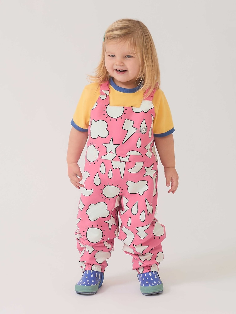 Muddy Puddles Pink Waterproof EcoLight Dungarees - Image 2 of 5