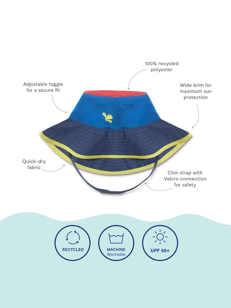 أزرق - قبعة شمسية واقية من الأشعة فوق البنفسجية من Muddy Puddles - صورة 4 من 4