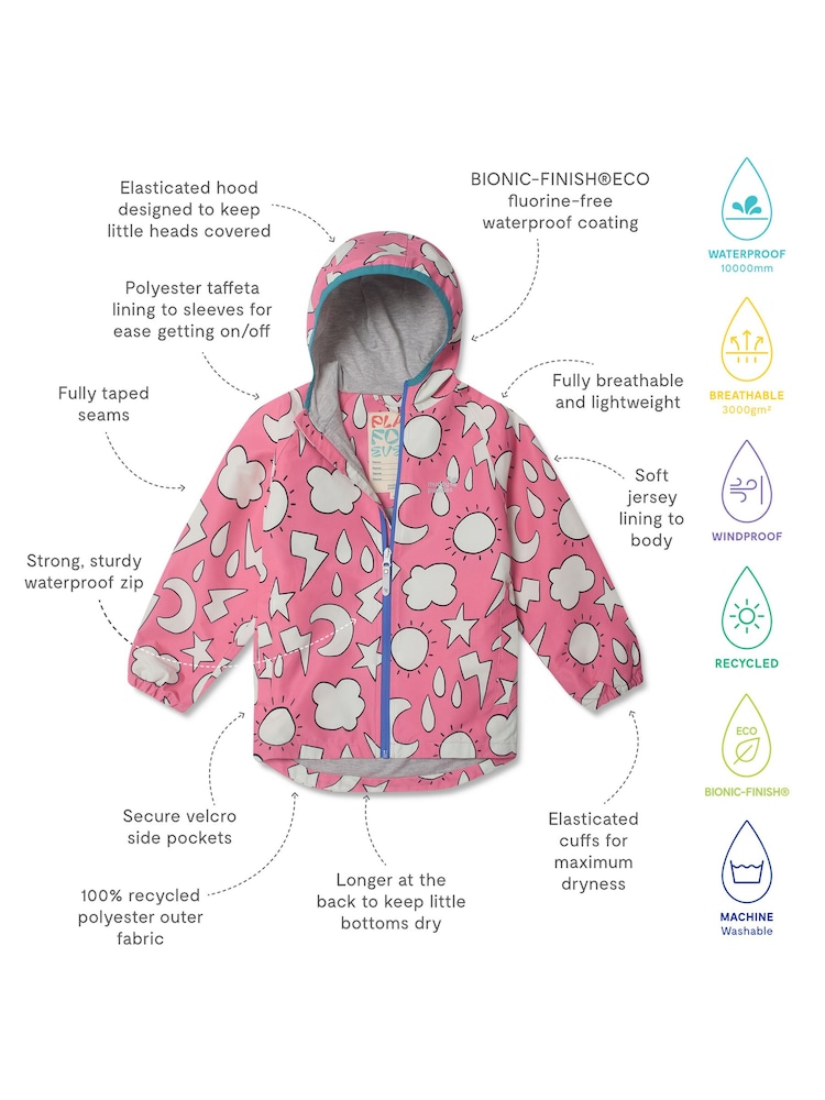 وردي - سترة EcoLight مقاومة للماء من Muddy Puddles - Image 5 of 5 وردي - سترة EcoLight مقاومة للماء من Muddy Puddles - Image 5 of 5