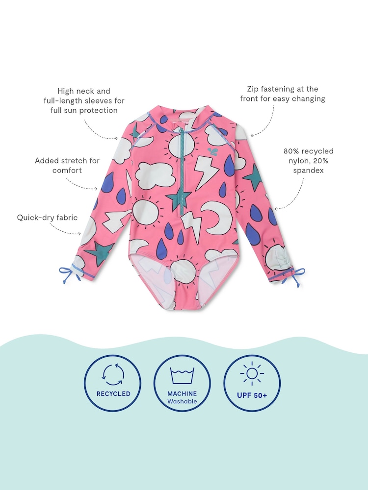 ライトピンク - Muddy Puddles UV 保護 スイムスーツ - 画像 5 / 5