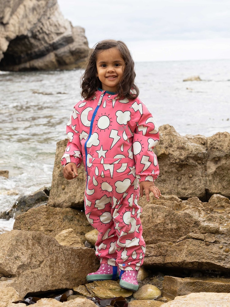 Muddy Puddles Pink Waterproof EcoLight Puddlesuit - Image 1 of 5