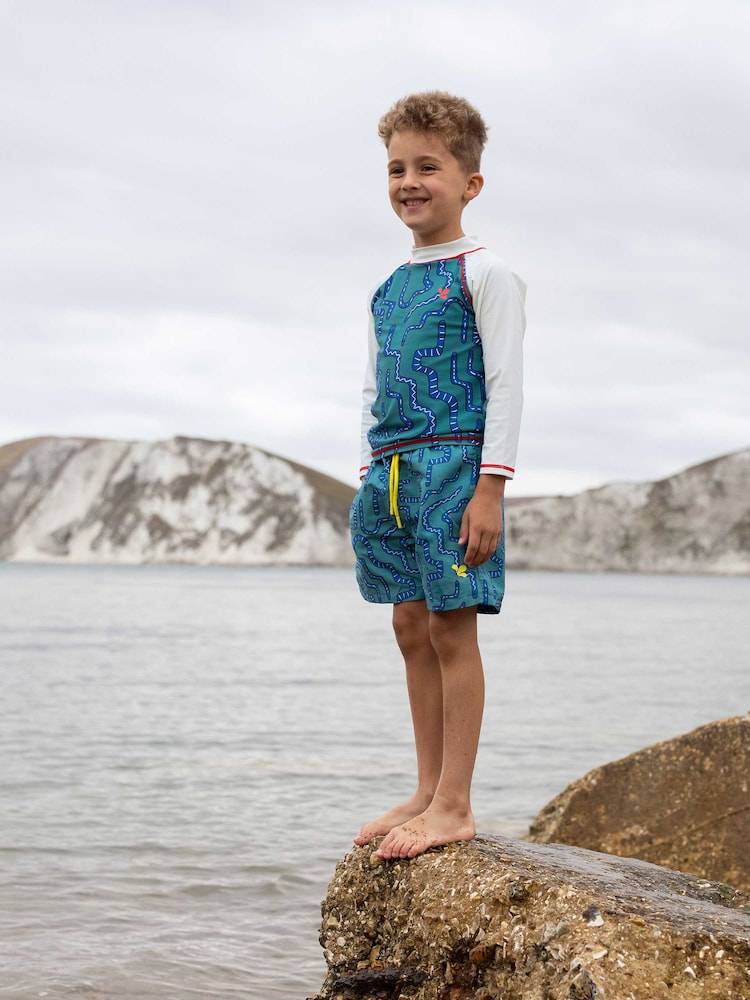 ירוק - Muddy Puddles מכנסי שחייה קצרים באפקט הגנה מפני קרני UV - תמונה 1 מתוך 5