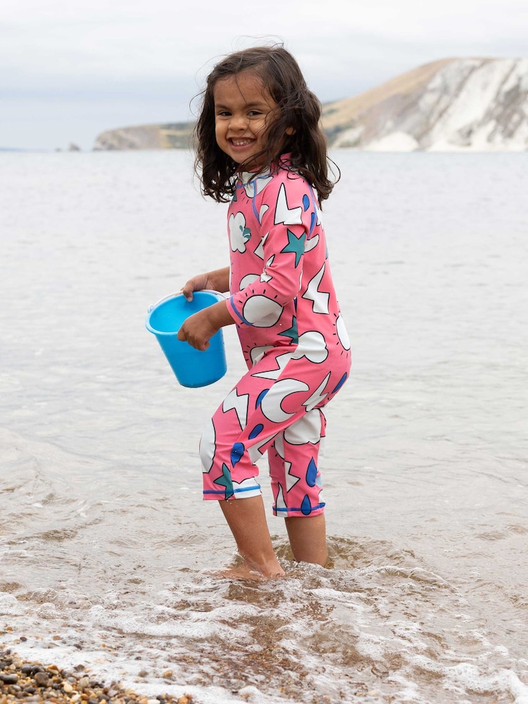 وردي فاتح - بذلة للبحر واقية من الأشعة البنفسجية من Muddy Puddles - صورة 1 من 5