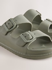 Sage Green Two Buckle EVA Sandals - Image 6 of 7