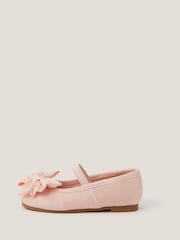 Monsoon Pink Baby Bow Satin Walker Shoes - Image 2 of 3