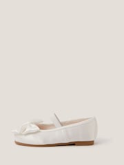 Monsoon Natural Baby Bow Satin Walker Shoes - Image 2 of 3