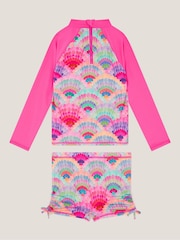 Monsoon комплект для плавания с длинными рукавами и принтом ракушек UPF50+ - Изображение 2 3