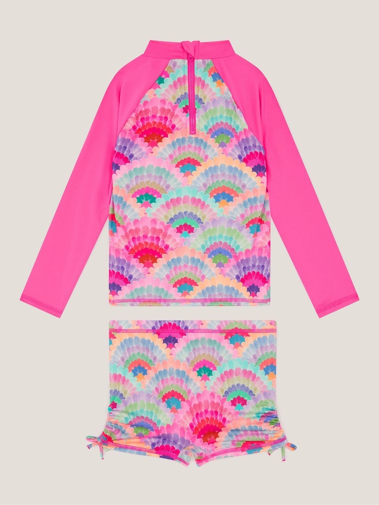 Monsoon комплект для плавания с длинными рукавами и принтом ракушек UPF50+ - Изображение 2 3