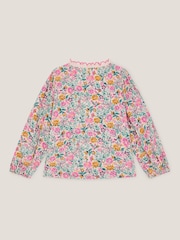 Monsoon blouse met Bloemenprint en geschulpte kraag - Afbeelding 3 van 4