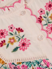 Monsoon blouse met Bloemenprint en geschulpte kraag - Afbeelding 4 van 4