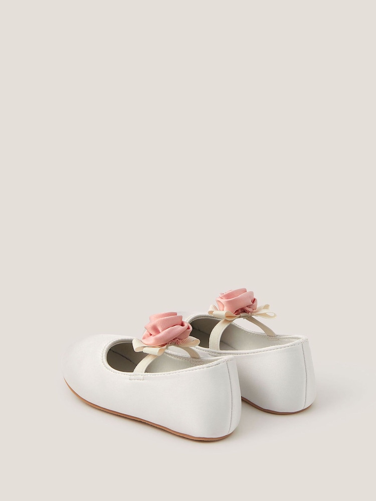 Monsoon Cream Baby Rosette Walker Shoes - Image 3 of 3