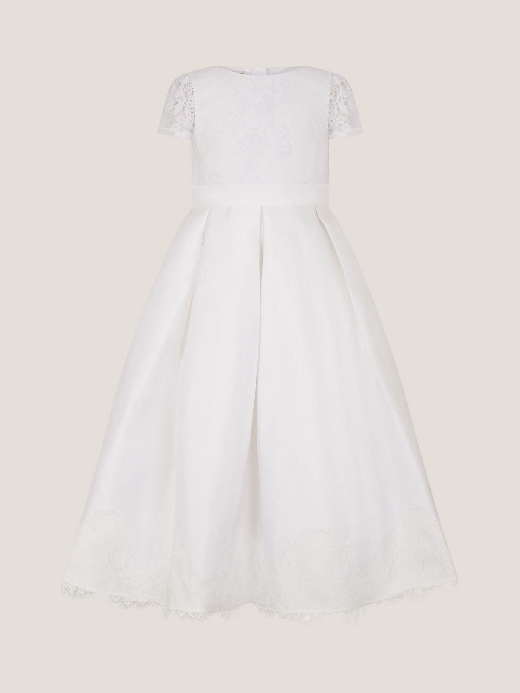 Buy Monsoon White Communion Lola Bow Lace Trim Dress from Next Australia