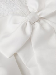 Monsoon White Lola Bow Lace Trim Dress - Image 3 of 3