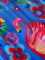 Monsoon Blue Flamingo Floral Print Beach Dress - Image 4 of 4