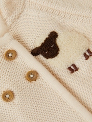 Monsoon Cream Newborn Sheep Knit Hoodie - Image 3 of 3