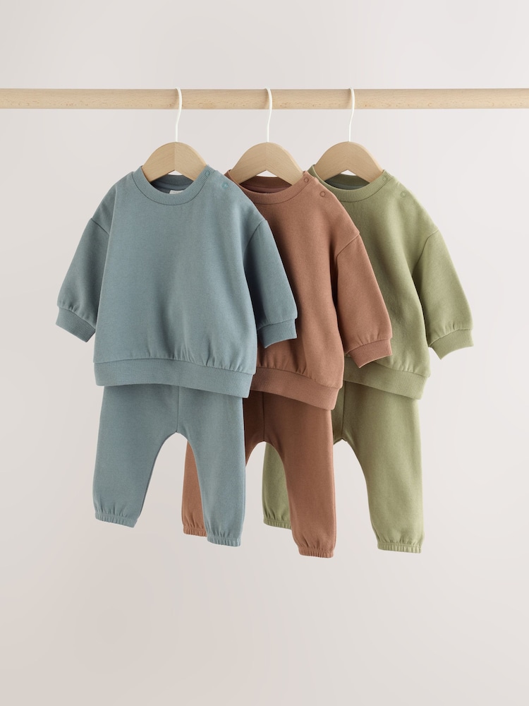 Brown/Blue/Green Sweater and Leggings Baby Set 6 Piece (0mths-2yrs) - Image 1 of 17 Brown/Blue/Green Sweater and Leggings Baby Set 6 Piece (0mths-2yrs) - Image 1 of 17