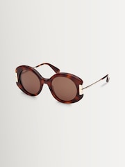 Max Mara Brown Acetate Sunglasses - Image 3 of 8