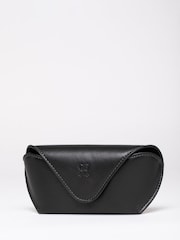 Lakeland Leather Black Flapover Leather Glasses Case - Image 2 of 4