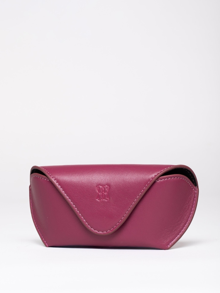 Lakeland Leather Pink Flapover Leather Glasses Case - Image 2 of 4 Lakeland Leather Pink Flapover Leather Glasses Case - Image 2 of 4