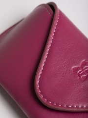 Lakeland Leather Pink Flapover Leather Glasses Case - Image 4 of 4