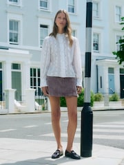 Washed Pink Corduroy Mini Skirt - Image 2 of 8