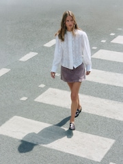 Washed Pink Corduroy Mini Skirt - Image 3 of 8