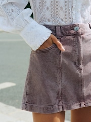 Washed Pink Corduroy Mini Skirt - Image 5 of 8