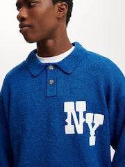 Cotton On Blue Boxy Rugby Polo Shirt - Image 3 of 4