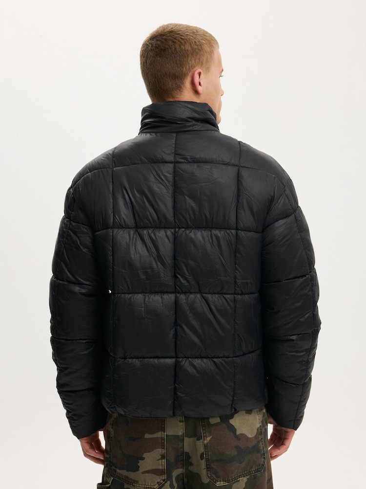 Cotton On Black Puffer Jacket - Image 2 of 4 Cotton On Black Puffer Jacket - Image 2 of 4