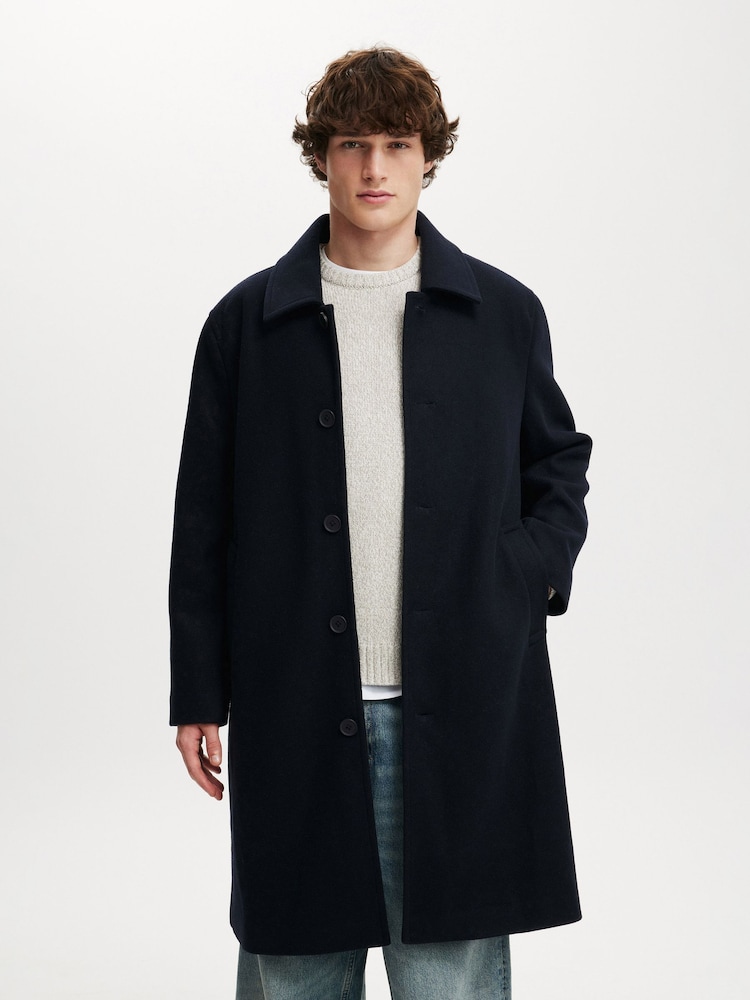 Cotton On Blue Trench Coat - Image 4 of 4 Cotton On Blue Trench Coat - Image 4 of 4
