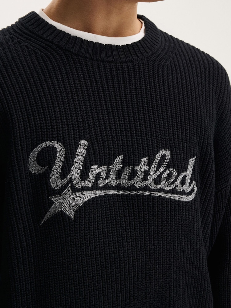 Cotton On Black Box Fit Crew Knit Jumper - Image 4 of 4 Cotton On Black Box Fit Crew Knit Jumper - Image 4 of 4