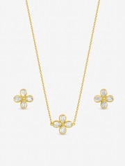 Jon Richard Gold Tone Crystal Flower Bridal Set Gift Box - Image 1 of 2