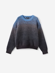 Cotton On Blue Ombre Crew Knit Jumper - Image 5 of 6