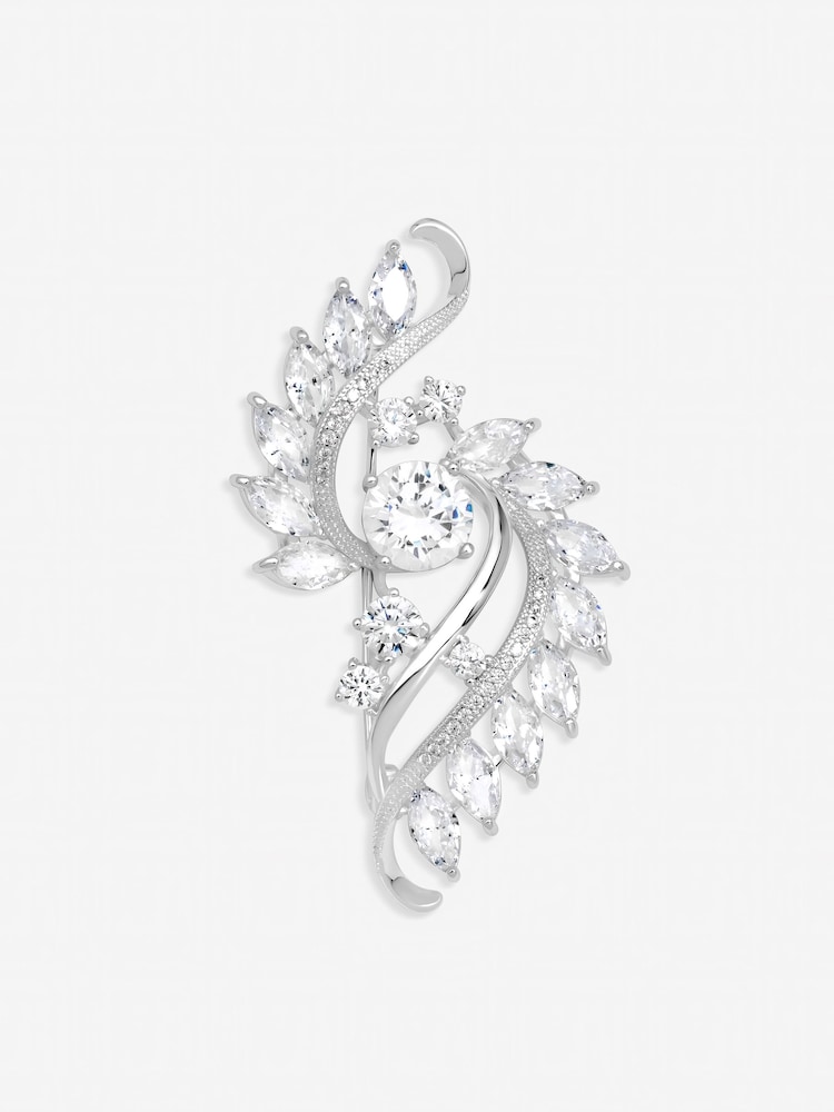 Jon Richard Silver Tone Crystal Brooch Gift Box - Image 2 of 4