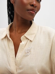 Jon Richard Silver Tone Crystal Brooch Gift Box - Image 3 of 4