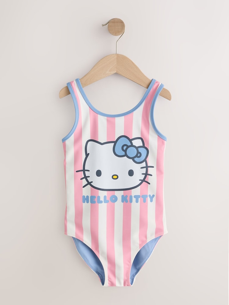 Hello Kitty Blue/Pink Scoop Neck Swimsuit (3-16yrs) - Image 1 of 4 Hello Kitty Blue/Pink Scoop Neck Swimsuit (3-16yrs) - Image 1 of 4