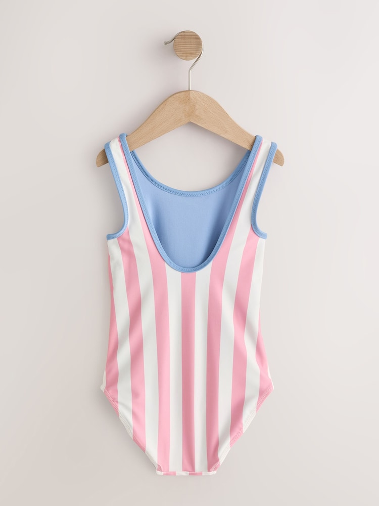 Hello Kitty Blue/Pink Scoop Neck Swimsuit (3-16yrs) - Image 2 of 4 Hello Kitty Blue/Pink Scoop Neck Swimsuit (3-16yrs) - Image 2 of 4