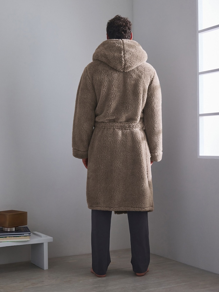 Neutral Borg Dressing Gown - Image 2 of 9