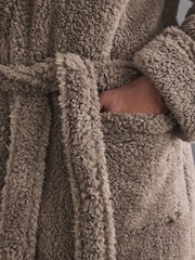 Neutral Borg Dressing Gown - Image 5 of 9