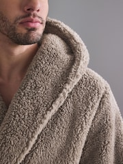 Neutral Borg Dressing Gown - Image 6 of 9