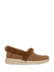 Skechers Brown Cosy Escape Snowy Bliss Slip-in Slippers - Image 1 of 5