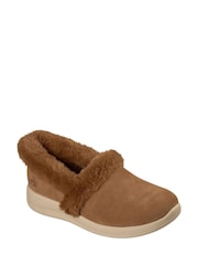 Skechers Brown Cosy Escape Snowy Bliss Slip-in Slippers - Image 3 of 5
