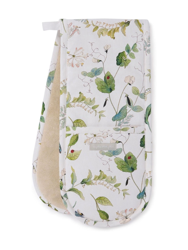 Sophie Allport Off White Wild Floral Double Oven Glove - Image 3 of 3