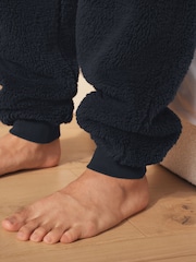 Navy Blue Borg Joggers - Image 6 of 9