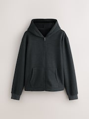 Gris anthracite - Zip à travers - Supersoft Borg Lined Hoodie - Image 1 de 3