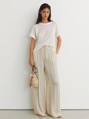 Reiss Natural Esme Raffia-Effect Mini Crossbody Bag - Image 4 of 6