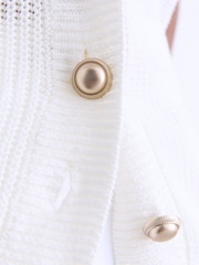 Reiss White Robin Linen Button-Through Knitted Waistcoat - Image 5 of 7