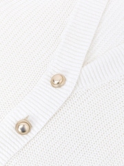 Reiss White Robin Linen Button-Through Knitted Waistcoat - Image 7 of 7