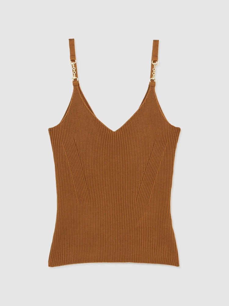 Atelier Silk-Blend Rib-Knit Cami - Image 2 of 6 Atelier Silk-Blend Rib-Knit Cami - Image 2 of 6