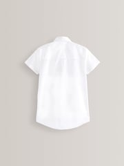White Short Sleeve School Shirts 3 Pack (3-18yrs) - Image 3 of 5